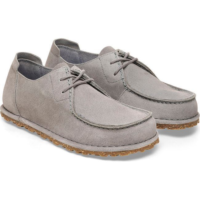Birkenstock Men's Utti Lace Whale Gray Moccasin 1027311