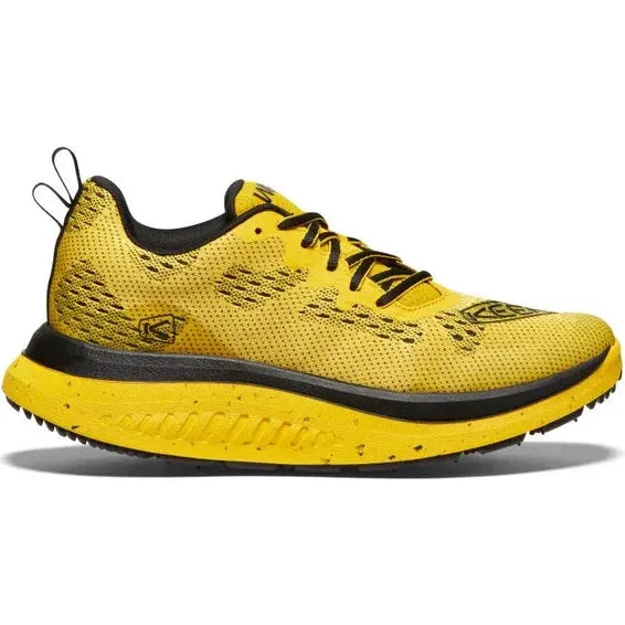 Lateral side of KEEN Women's WK400 Walking Shoe in Yellow & Black