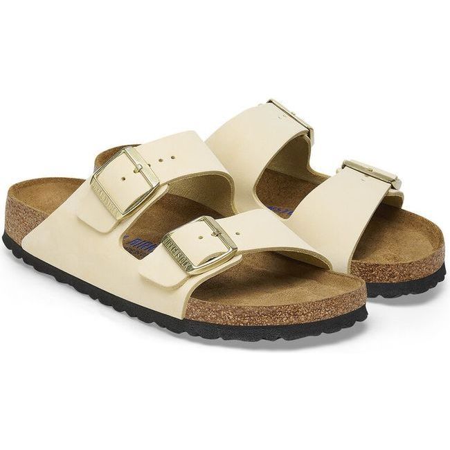 Birkenstock Women's Arizona Soft Footbed Ecru Sandal 1027650