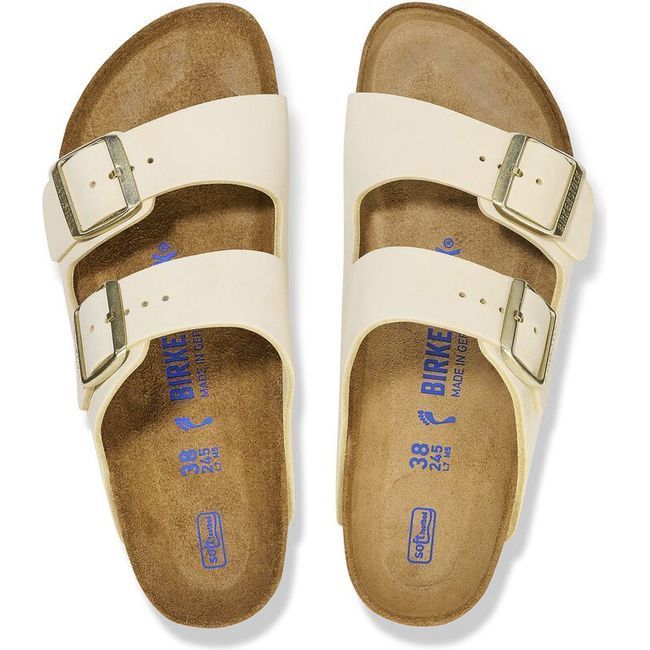 Birkenstock Women's Arizona Soft Footbed Ecru Sandal 1027650