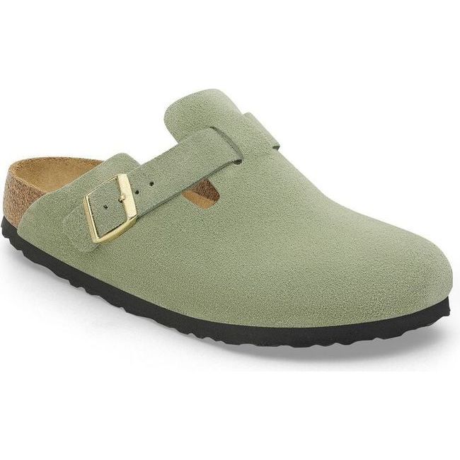 Birkenstock Women's Boston Soft Footbed Green Tea Narrow Clog 1027934