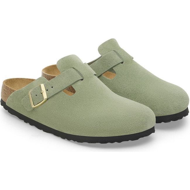 Birkenstock Women's Boston Soft Footbed Clog | Green Tea