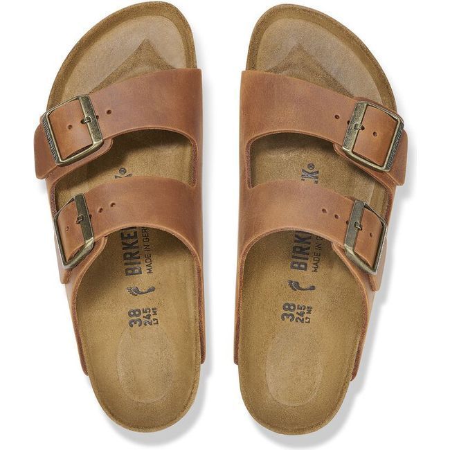 Birkenstock Women's Arizona Cognac Oiled Leather Sandal 1028272
