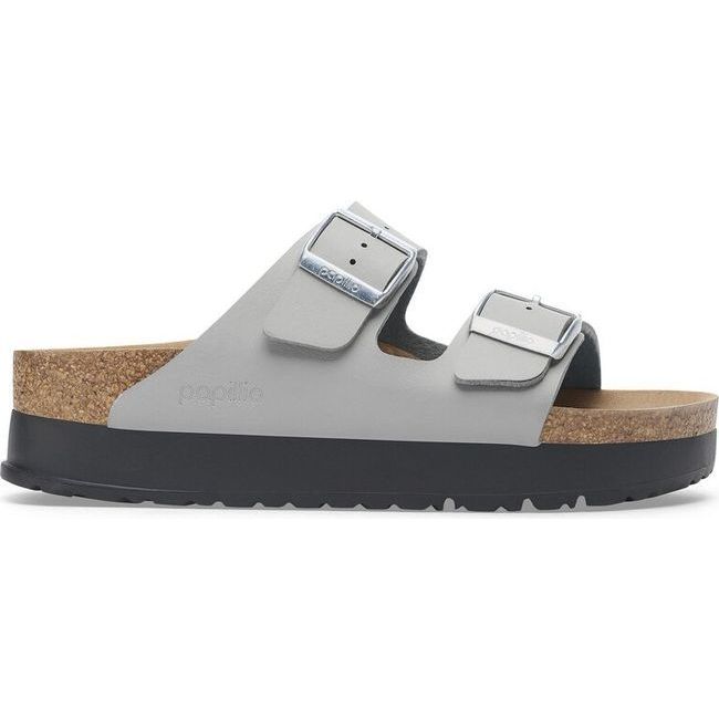 Birkenstock Women's Arizona Flex Platform Birko-Flor Stone Coin Narrow Sandal 1028439