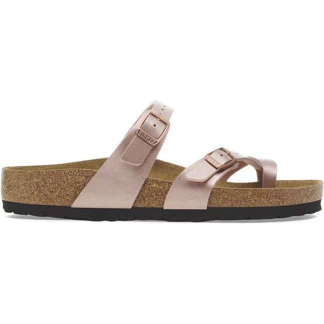 Lateral side of Birkenstock Women&#39;s Mayari Birko-Flor Sandal in copper