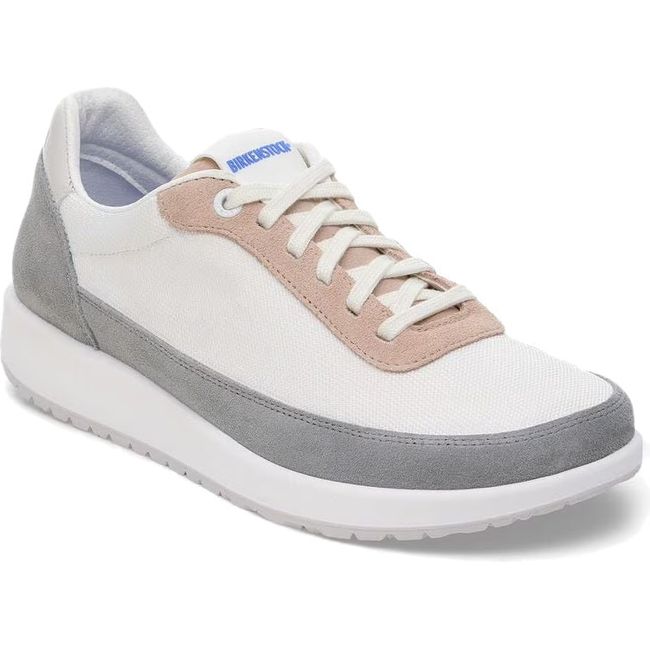 Front angled view of Birkenstock Women's Honnef City Narrow Sneaker in light rose