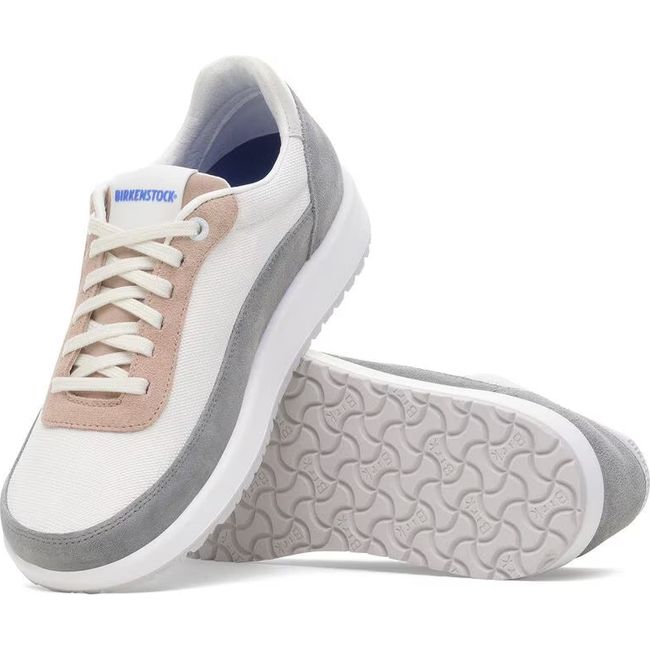 Upper and sole of Birkenstock Women's Honnef City Narrow Sneakers in light rose