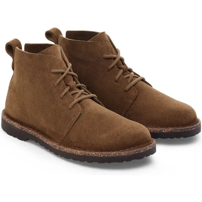 Pair of Birkenstock Unisex Uppsala Mid Suede Boots in Dark Tea