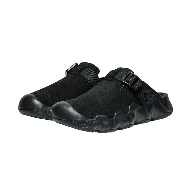 Pair of Keen Men's Hyperport Leather Clogs in All Black