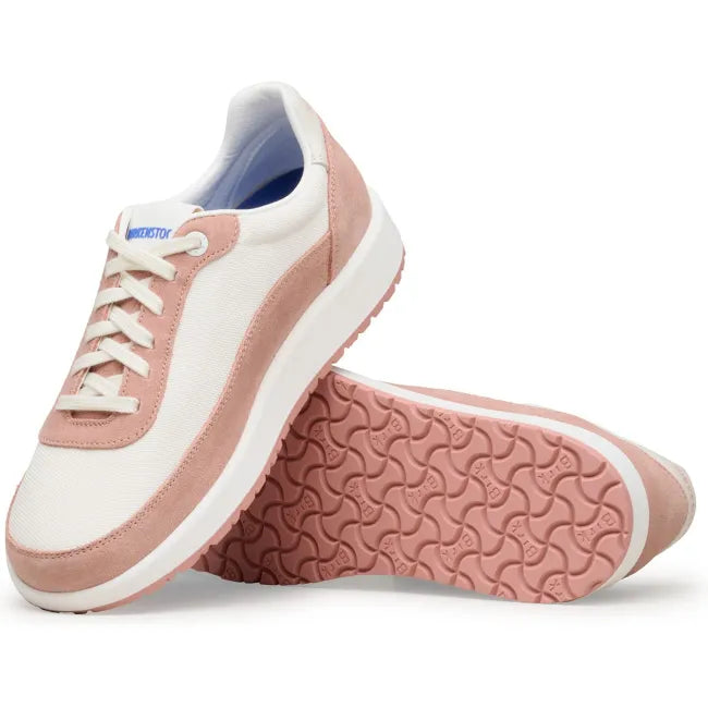 Outsole of Birkenstock Unisex Honnef City Suede and Textile Sneaker in Pink Clay/Eggshell