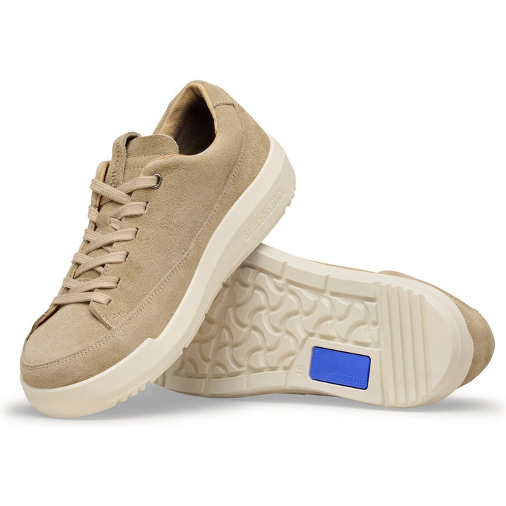 Outsole of Birkenstock Unisex Melbourne Suede Sneaker in Taupe