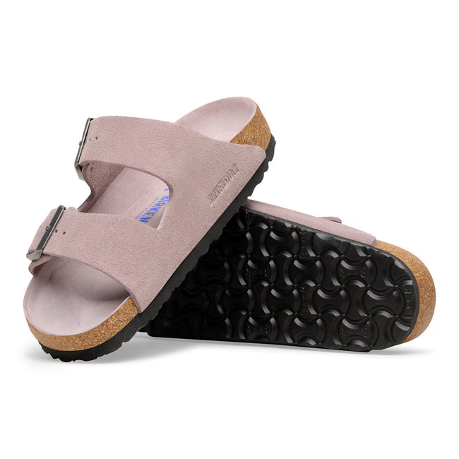 Bottom view of Birkenstock Arizona sandal flexible EVA outsole with traction pattern