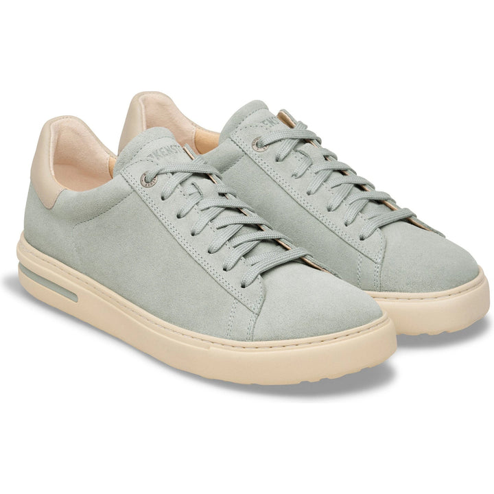 Pair of Birkenstock Unisex Bend Low Suede Sneakers in Pure Sage/Oyster