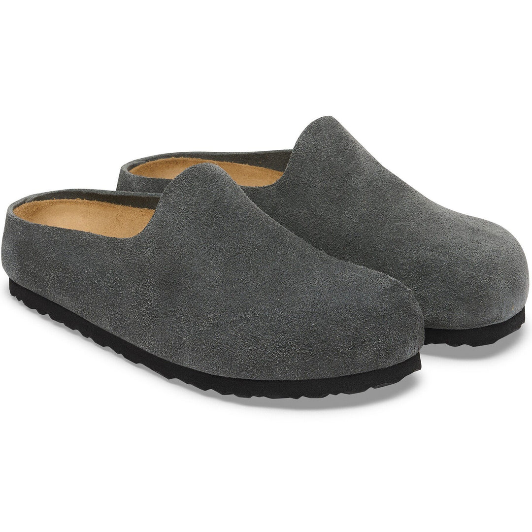 Birkenstock Unisex Amsterdam Wrapped Suede Clog in Charcoal Suede - pair view