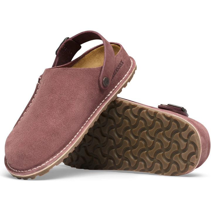 Outsole of Birkenstock Unisex Lutry Premium Suede Clog in Pepper