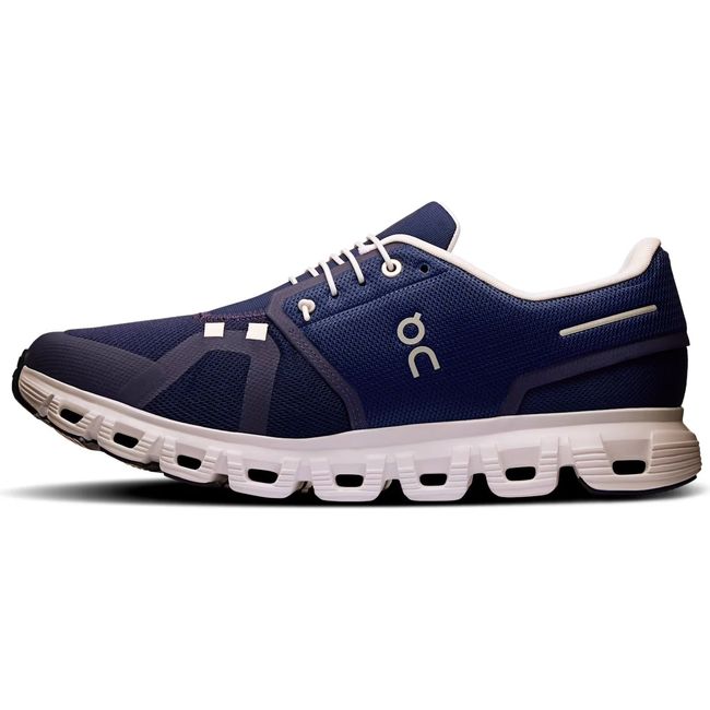 Medial side of On Running Men's Cloud 6 Running Shoe in midnight blue