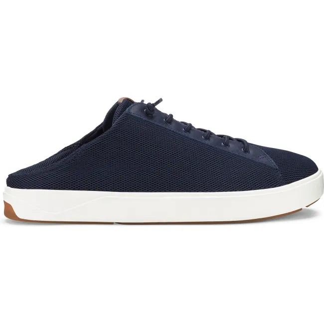 Medial side of Olukai Men's Lae'ahi Li Nui Sneaker in Trench Blue