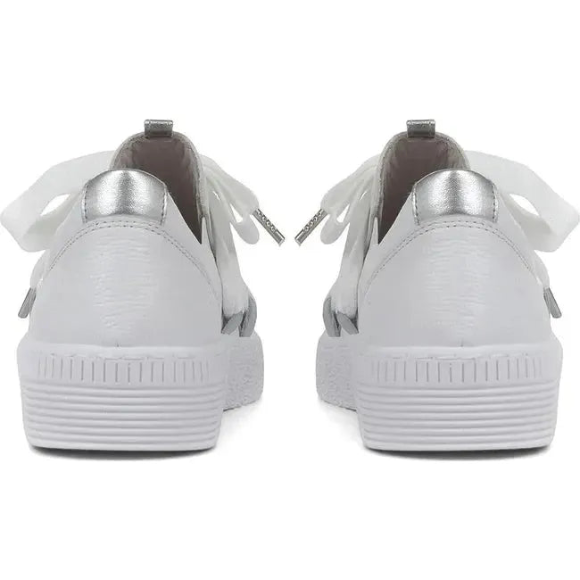 Gabor Women's Bow Slip On Sneaker White/Leather 03.333.21