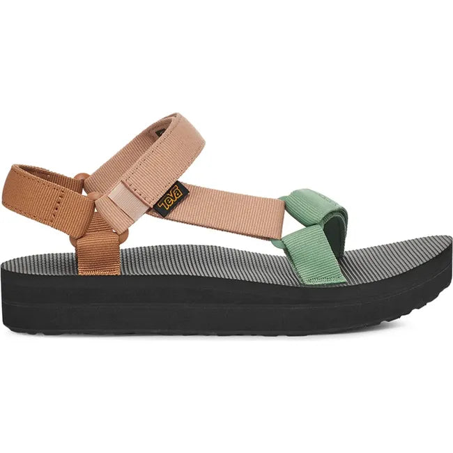 Lateral side of Women's Teva Midform Universal Sandal in Clay Multi 