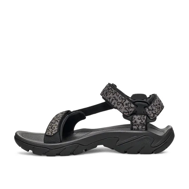 Medial side of Men's Teva Terra Fi 5 Universal Sandal in Magma Black and Gray