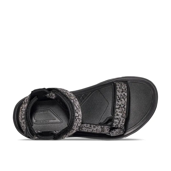 Upper of Men's Teva Terra Fi 5 Universal Sandal in Magma Black and Gray with velcro straps