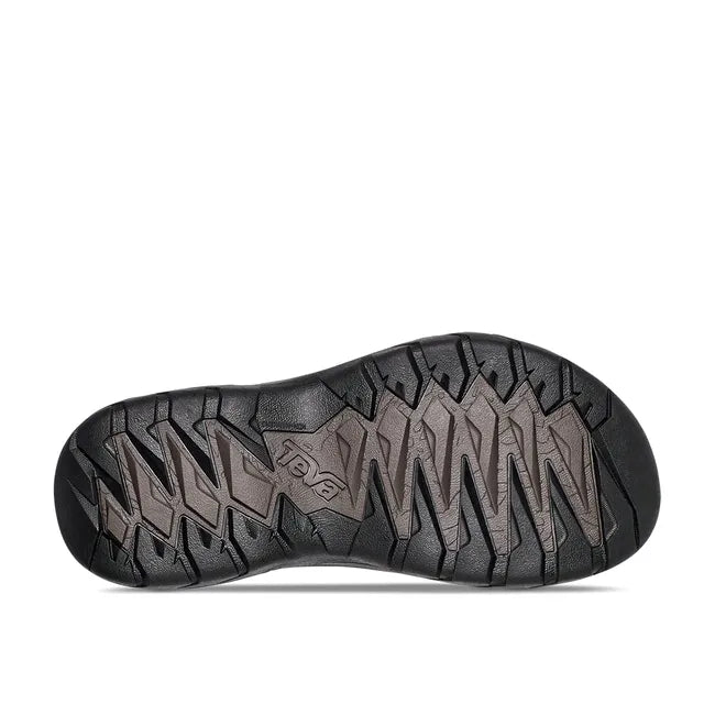 Black sole of Men's Teva Terra Fi 5 Universal Sandal in Magma Black and Gray upper