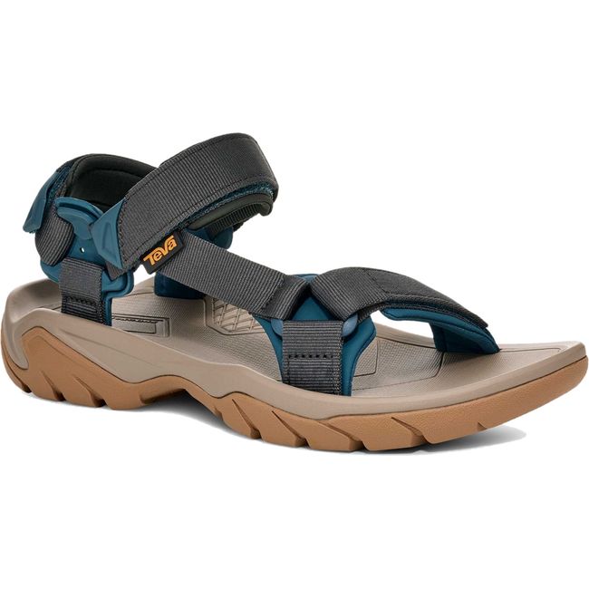 Front angled view of Men's Teva Terra Fi 5 Universal Sandal in Unexplored Grey
