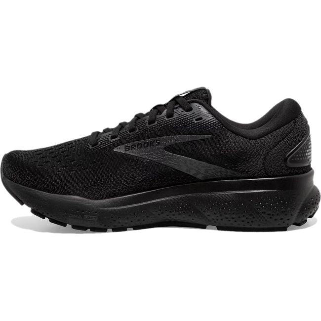 Brooks Men&#39;s Ghost 16 Running Shoe  Black/Black/Ebony 110418-020