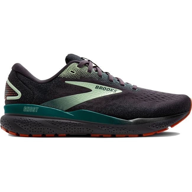 Brooks Men&#39;s Ghost 16 Running Shoe BLACKENED PEARL/JUNE BUG/GREEN 110418-038