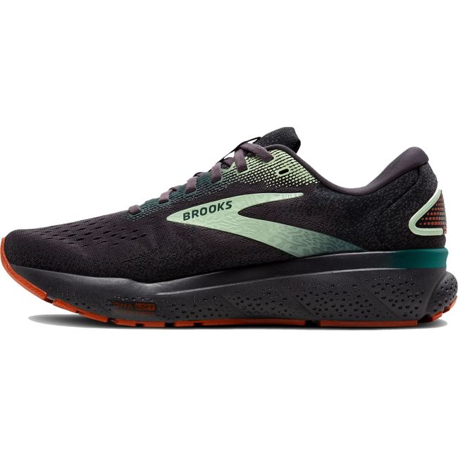 Brooks Men&#39;s Ghost 16 Running Shoe BLACKENED PEARL/JUNE BUG/GREEN 110418-038