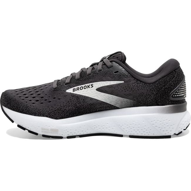 Brooks Men&#39;s Ghost 16 Running Shoe Black/Grey/White 110418-090