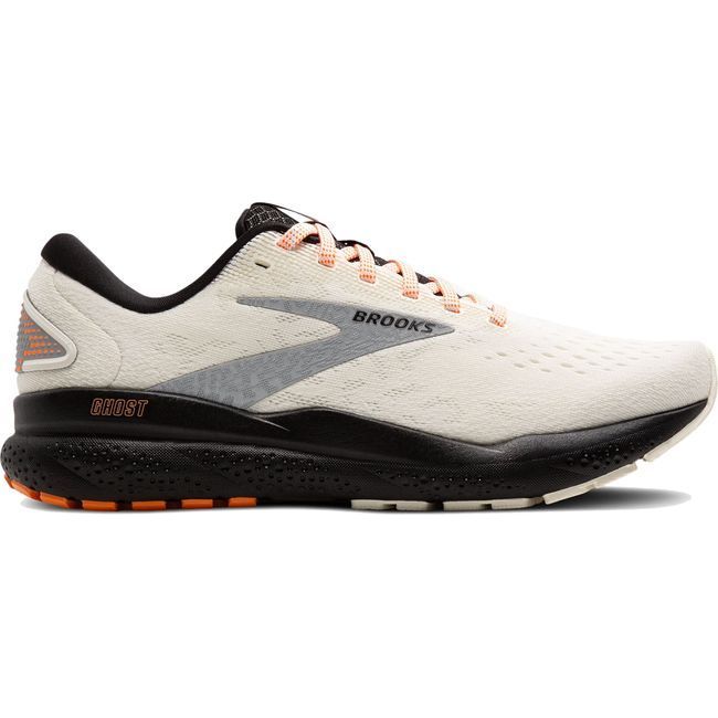 Brooks Men&#39;s Ghost 16 Running Shoe Ecru/Orange/Black 110418-157