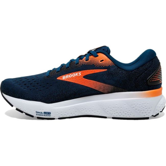 Brooks Men&#39;s Ghost 16 Running Shoe  Blue Opal/Black/Nasturtium 110418-474