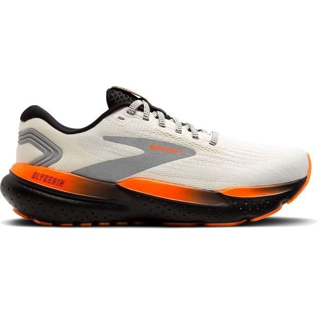Brooks Men's Glycerin 21 Running Shoe Ecru/Orange/Black 120408-157
