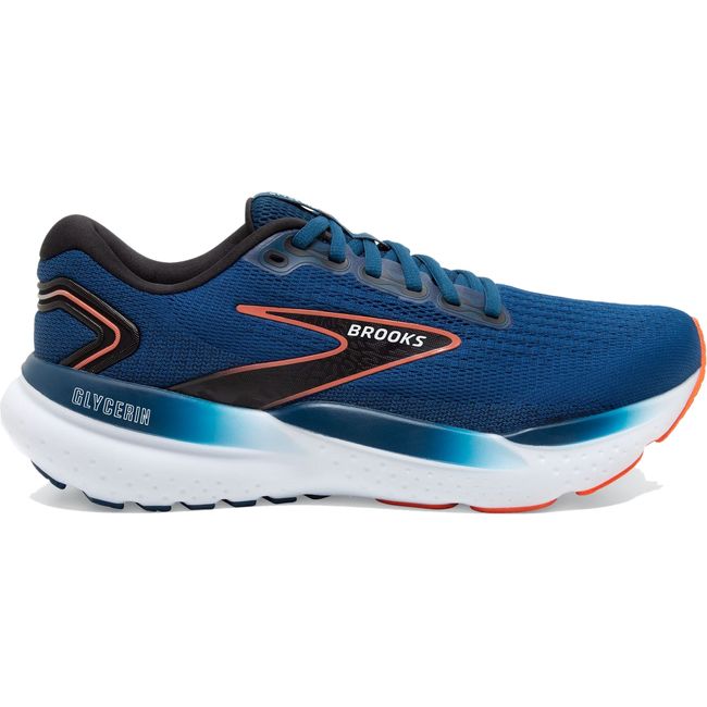 Brooks Men's Glycerin 21 Running Shoe BLUE OPAL/BLACK NASTURTIUM 110419-474