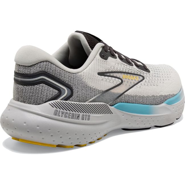 Brooks Men's Glycerin GTS 21 Running Shoe COCONUT/FORGED IRON/YELLOW 110420-184
