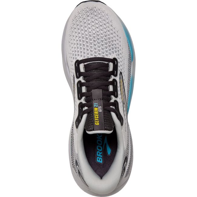Brooks Men's Glycerin GTS 21 Running Shoe COCONUT/FORGED IRON/YELLOW 110420-184