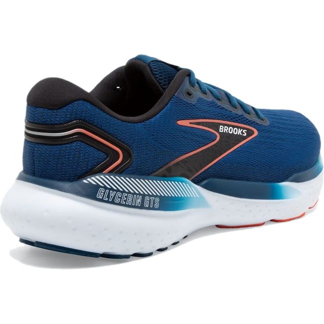 Brooks Men's Glycerin GTS 21 Running Shoe BLUE OPAL/BLACK/NASTURTIUM 110420-474