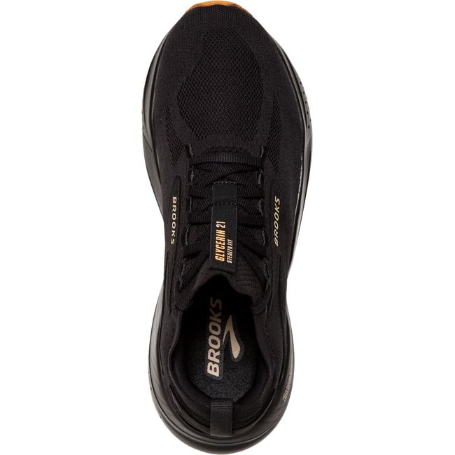 Brooks Men's Glycerin Stealthfit 21 Running Shoe Black/Cream/Biscuit 110421-056