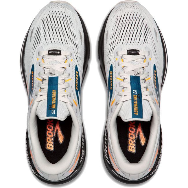Brooks Men&#39;s Adrenaline GTS 23 GTX Running ShoeOyster Mushroom/Orange/Blue 110424-071