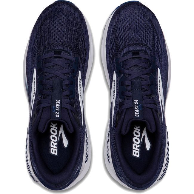 Brooks Men&#39;s Beast GTS 24 Running Shoe Peacoat/True Navy/White 110425-452
