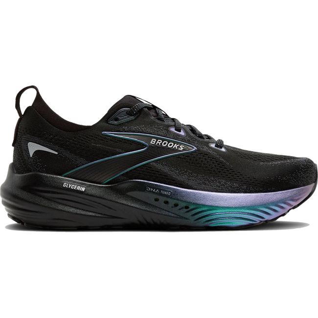 Lateral side of Brooks Men's Glycerin 22 Running Shoe in Aurora Black Ebony