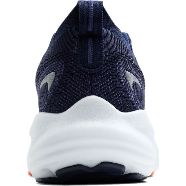 Heel of Brooks Men's Glycerin 22 Running Shoe in navy blue and orange