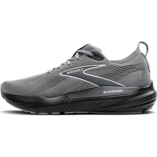 Medial side of Brooks Men's Glycerin GTS 22 Running Shoe in premer gray
