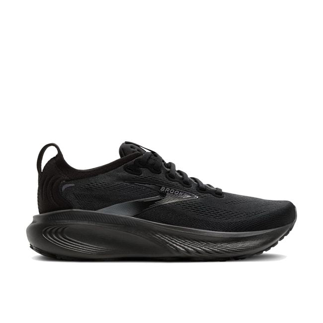 Lateral side of Brooks Men's Adrenaline GTS 25 Running Shoe in all black