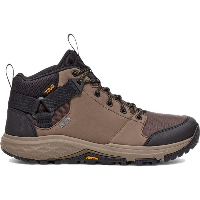 Lateral side of Men's Teva Grandview Mid Gore-Tex Hiking Shoe in Chocolate Chip Brown