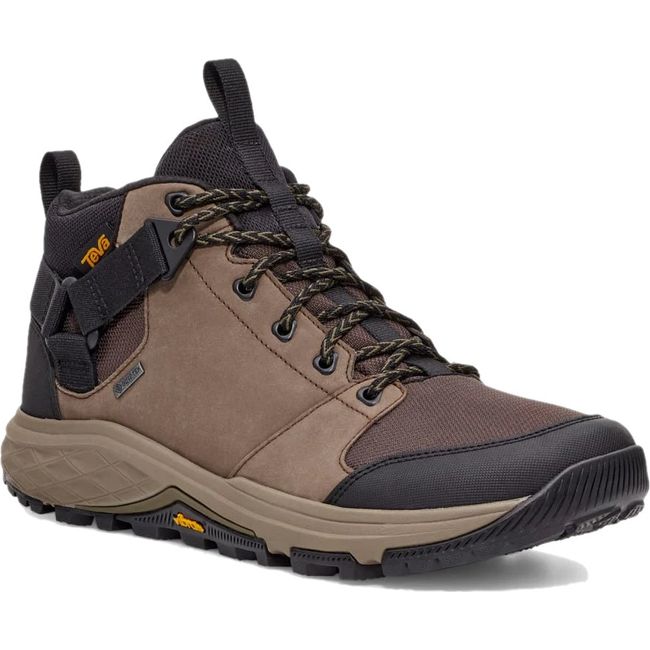 Front of Men&#39;s Teva Grandview Mid Gore-Tex Hiking Shoe in Chocolate Chip Brown