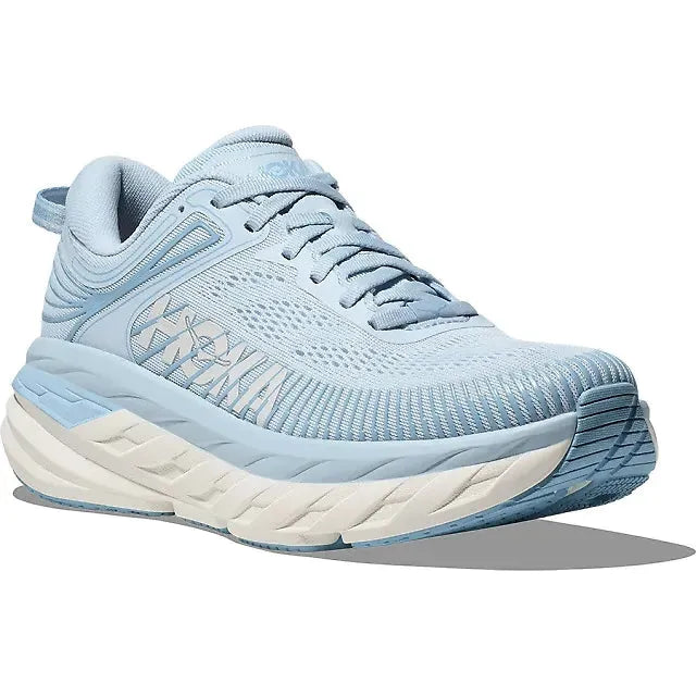 Hoka Women's Bondi 7 Running Shoe Ice Water/White 1110519/1110531-IRW