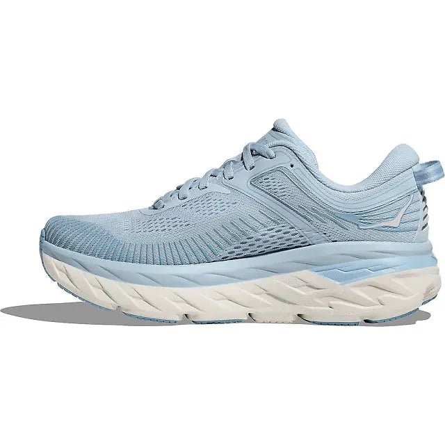 Hoka Women's Bondi 7 Running Shoe Ice Water/White 1110519/1110531-IRW