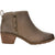 Lateral side of Women's Teva Anaya Waterproof Bootie in Desert Taupe leather with side zipper